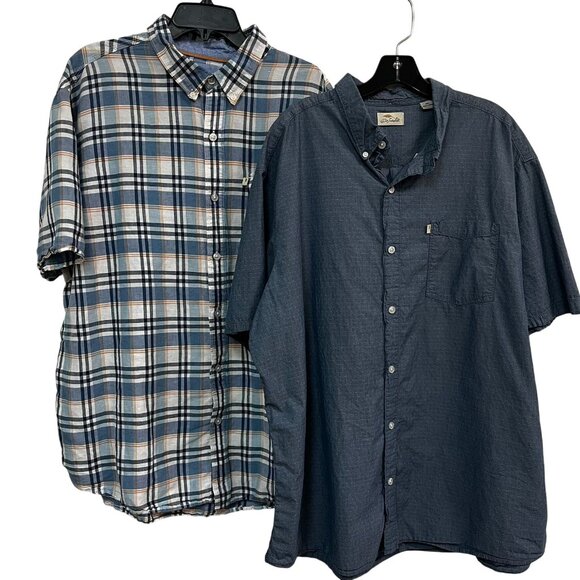Lot of 2 Bob Timberlake Men's Short Sleeve Button Down Shirts Size 2XL - Picture 1 of 8